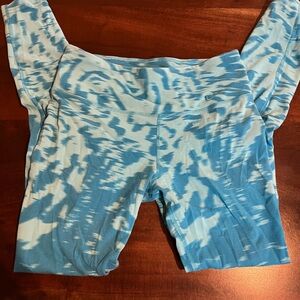 Nike Blue and White Dri-FIT Top